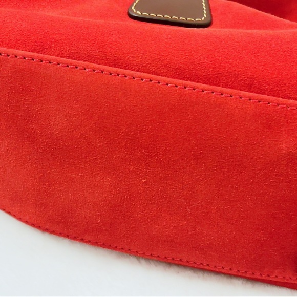 Dooney & Bourke Derby Suede Hobo - New Women | Color: Red/Gold | - Picture 5 of 13